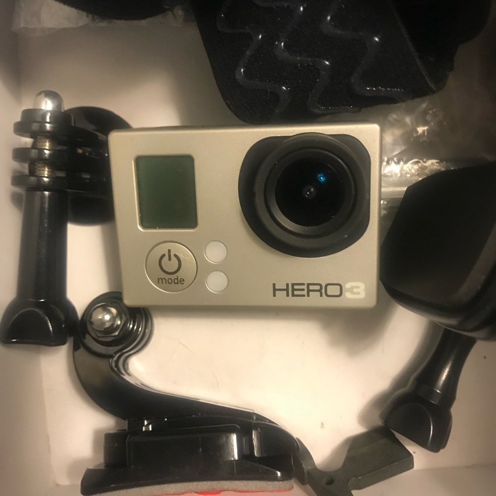 GO PRO HERO ACTION CAMERA W/LOADS OF ACCESSORIES. Some never used, see all pics.